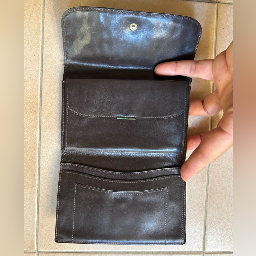 Genuine Brown Crocodile Leather Rectangular Walle… - image 5